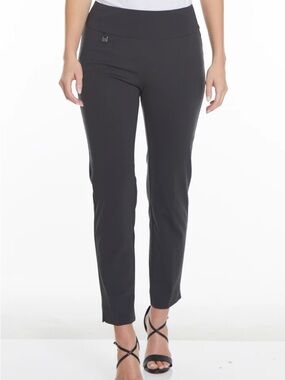 Slim Sation Women's Black Stretch Straight-Leg Pants 12